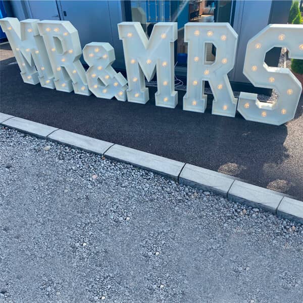 Mr & Mrs Letters Hire